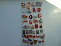 Soviet Badges Of The USSR 40 Pcs. Communism. Lenin. - Lots