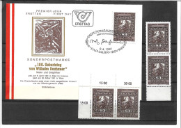 2322zg: Österreich 1981, Wilhelm Dachauer, FDC Und 2mal **/ 2mal O - Engravings