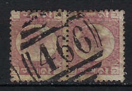 GRANDE BRETAGNE Ca.1870:  Paire De Y&T 49 Pl.13 Obl. Anglaise "466", TB - Used Stamps