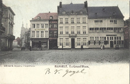 Hasselt.   -   La Grand'Place.   -   PRACHTIGE GEKLEURDE KAART!   -   1902   Naar   Vlissingen - Hasselt