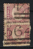 GRANDE BRETAGNE Ca.1870:  Paire De Y&T 49 Pl.19 Obl. Anglaise "364", TB - Oblitérés