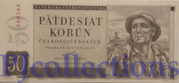 CZECHOSLOVAKIA 50 KORUN 1950 PICK 71s AU/UNC - Czechoslovakia