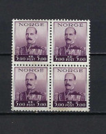 Norway   1937   HAAKON   5.00 Kr    Block Of Four    MNH** - Nuovi