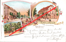 Litho AK Havelhausen Schloß Restaurant A Oranienburg Borgsdorf Birkenwerder Velten Leegebruch Hohen Neuendorf Berlin - Oranienburg