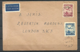 POLEN Poland 1948 Air Mail Cover O SLAWKOW To London Great Britain - Vliegtuigen