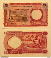 Nigeria 1 Pound 1967 25 Pcs Quarter Bundle P#8 UNC - Nigeria