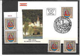 2321f: Österreich 1981, Hl. Nikolaus, Stadtwappen St. Nikola An Der Donau: FDC Plus 4 Marken **/o - Theologians