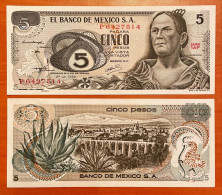 Mexico 5 Pesos 1972 2 Pcs Consecutive UNC - Mexico