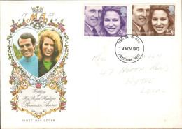 GB FDC 1973 MARIAGE PRINCESSE ANN - 1971-1980 Decimal Issues