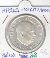 CRM0348 MEDALLA NIKITA KRUSCEV PLATA SIN CIRCULAR - Other & Unclassified