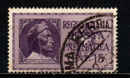 ITALIA REGNO - 1933 - POSTA PNEUMATICA - EFFIGIE DI DANTE ALIGHIERI - USATO - Pneumatic Mail