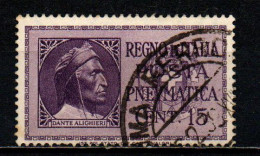 ITALIA REGNO - 1933 - POSTA PNEUMATICA - EFFIGIE DI DANTE ALIGHIERI - USATO - Correo Neumático