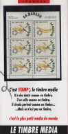 Brochure Le Timbre Media - Bloc 6 Vignettes Banane A L Interieur - Lettres & Documents