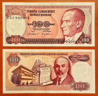 Turkey Turkiye 100 Lira 1984 P 194 Prefix C UNC - Turquie