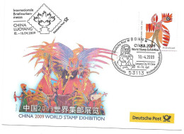 2319n: Ausstellungsbeleg Gest. Bonn 2009 Zur China World Stamp Exhibition Luoyang City - Lettres & Documents