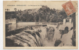 D 83. VIDAUBAN.ENTRAIGUES.  LE BARRAGE ET LES CHUTES. CARTE ECRITE - Vidauban