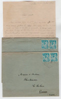 TB 4214 - 1945 - LAC - 2 Enveloppes & 1 Lettre - Mr M. FLEISCHMANN ( Scout ) à GILHAC Pour Mr & Mme FLEISCHMANN à PRIVAS - Brieven En Documenten