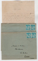 TB 4214 - 1945 - LAC - 2 Enveloppes & 1 Lettre - Mr M. FLEISCHMANN ( Scout ) à GILHAC Pour Mr & Mme FLEISCHMANN à PRIVAS - Cartas & Documentos