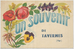 D 83. TAVERNES.  UN SOUVENIR.  CARTE ECRITE - Tavernes