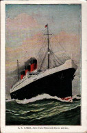 ! Postcard Ship S.S. Paris, New York, Plymouth, Le Havre, French Line, Dampfer - Piroscafi