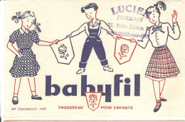 Boulogne Sur Mer--buvard  Babyfil-lucien- Place Dalton - Enfants