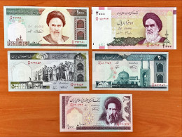 Iran 100/200/500/1000/2000 Rials Serial 33/99 5 Different Replacement Set UNC - Iran