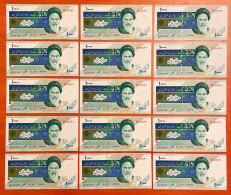 Iran 10.000 10000 Rials Serials 33 Replacement 15 Pcs Consecutive UNC - Iran