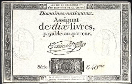 FRANCE * Assignat De 10 Livres * Date 16/12/1791 An III *  Etat/Grade TTB+/XF * - Assignate