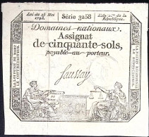FRANCE * Assignat De 50 Sols * Date 23/05/1793 An II *  Etat/Grade TTB+/XF - Assignats
