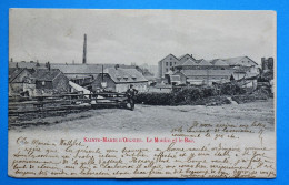 Sainte-Marie D'Oignies 1903: Le Moulin Et Le Bac Animée - Aiseau-Presles