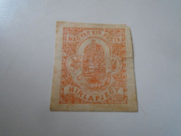 D195524   Hungary - Newspaper   Tax Stamp  Ca 1900  - Hírlapjegy - Newspapers
