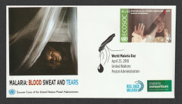 UNITED NATIONS 2010 World Malaria Day: Souvenir Cover CANCELLED - Storia Postale