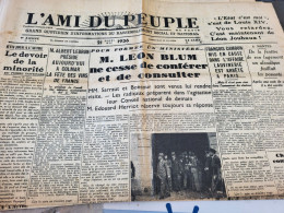 AMI PEUPLE 36/ BLUM CONSULTE LEGER BONCOUR /BERGERY FRONT POPULAIRE COLLABO /MAROC CASA PEYROUTON - Informations Générales