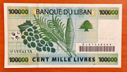 Lebanon 100.000 100000 Livres 2004 Prefix EX Replacement UNC - Liban