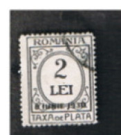 ROMANIA   - D1169  -  1930  POSTAGE DUE: WHITE PAPER 2 LEI OVERPRINTED 8 IUNIE 1930 - USED ° - Portomarken