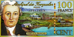 Archipel Des Kerguelen 100 Francs 5 Novembre 2010  SPECIMEN  UNC - Specimen