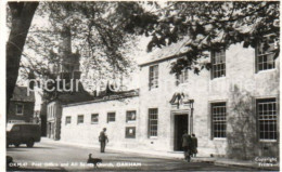 OAKHAM POST OFFICE AND ALL SAINTS CHURCH OLD R/P POSTCARD RUTLAND - Rutland