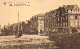 BELGIQUE - Ypres - Place De La Station - Les Hôtels - Carte Postale Ancienne - Andere & Zonder Classificatie