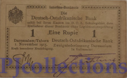GERMAN EAST AFRICA 1 RUPIE 1915 PICK 9Ab XF - Deutsch-Ostafrikanische Bank