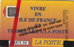 NSB - UNC -F 136B (529 )  0 A L'envers N° 21503  .  LA POSTE ILE-DE-FRANCE  .  120 U .  Sc5  .COTE = 130 €  .  2 SCANES - 1990