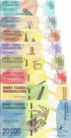 Madagascar 2017. Complete Set Of 8 Banknotes UNC FREE REGISTERED SHIPPING - Madagascar