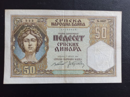 Serbie Billet  50 Dinara 1941 Tbe+ - Serbie