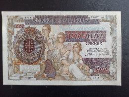 Serbie Billet  1000 Dinara 1941  Tbe+ - Serbia