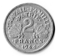 FRANCE / ETAT FRANCAIS / 2 FRANCS BAZOR / 1944 C  / ALU - 2 Francs