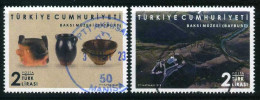 Türkiye 2019 Mi 4473-4474 Artifacts From Baksi Museum, Archaeology, Glass And Earthenware, Museums - Used Stamps