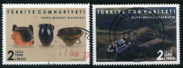 Türkiye 2019 Mi 4473-4474 Artifacts From Baksi Museum, Archaeology, Glass And Earthenware, Museums - Used Stamps