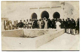 AGADIR - Les Marins Examinant Une Citerne (source, Puits ?) (1913)  Carte--photo E. F. - Agadir