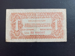 Tchecoslovaquie  Billet  1 Koruna 1944 - Tchécoslovaquie