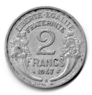 FRANCE / REPUBLIQUE FRANCAISE / 2 FRANCS MORLON / 1947 B / ALU - 2 Francs