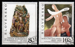 Slowakije Mi 243,244 Kunst Gestempeld - Used Stamps